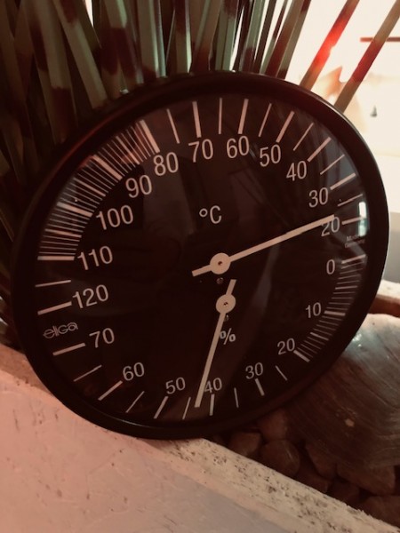 Klimamesser Thermometer und Hygromter schwarz Eliga