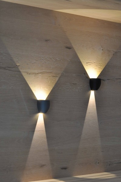 Wandleuchte Bowl schwarz Saunabeleuchtung LED Saunabau Saunalicht